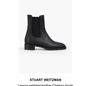 Stuart Weitzman Black Leather Ankle Boots